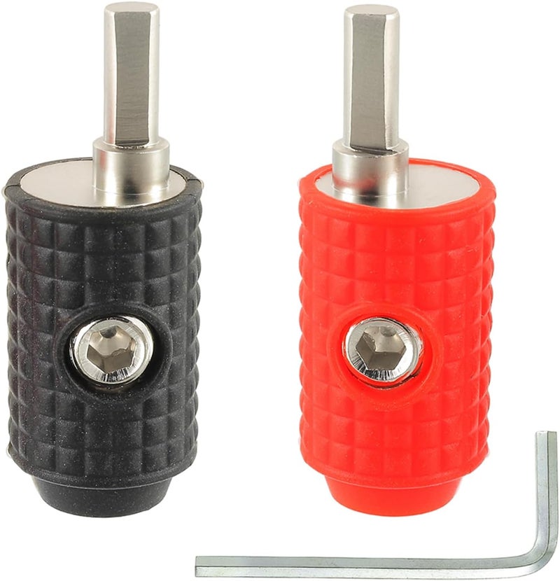 BOJACK Amp Input Reducer 4 Gauge to 8 Gauge Reducer Car Stereo Power/Ground GA adapters with Red/Black Silicon Covers and Hex Tool for Car Audio Systems (Pack of 2) - Image 1